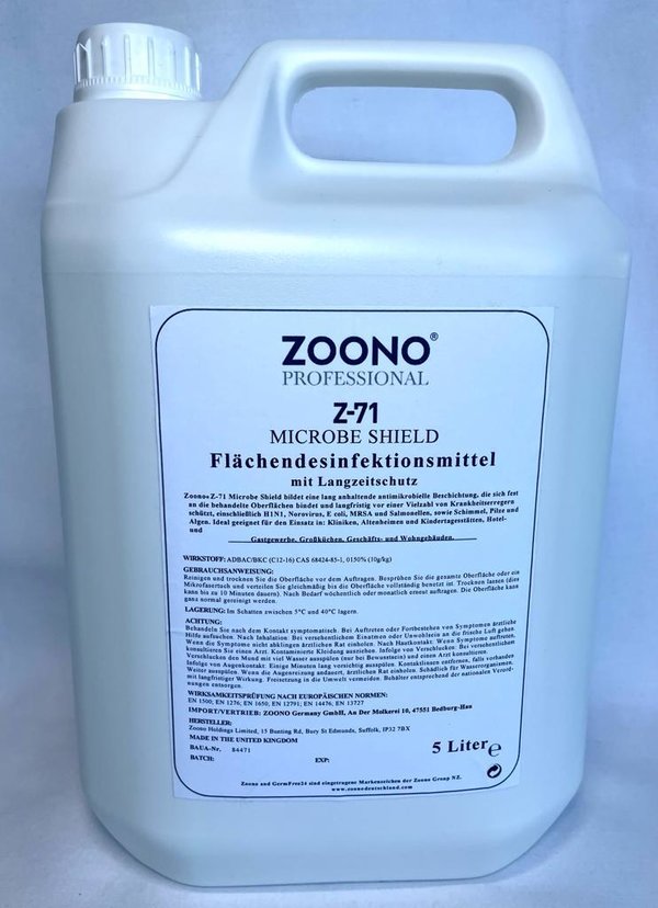 Langzeit Flächendesinfektion ZOONO® 15 Tage ( 5 Liter )